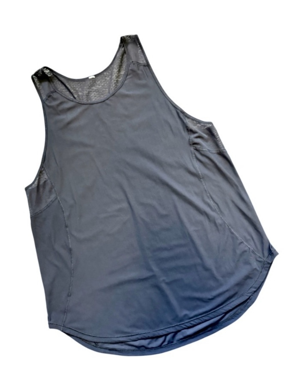 Lululemon lightweight running tank top black with mesh detail Size 12